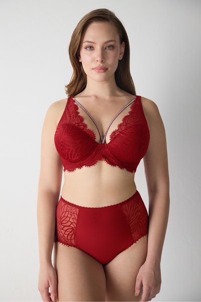 Cross Drawstring Stone Supported Lace Bra