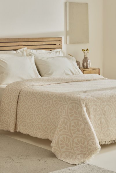 Shailyn Embroidered Muslin Double Pique Set Powder