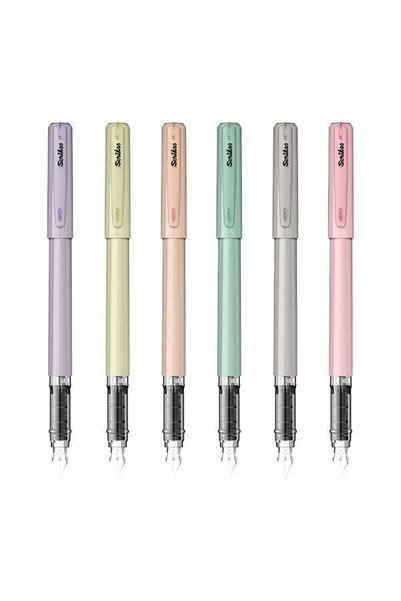 Primeo Fountain Pen Set 6 Colors m Nib