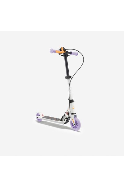 Oxelo Children's Scooter with Brake - White/Purple - Play 5