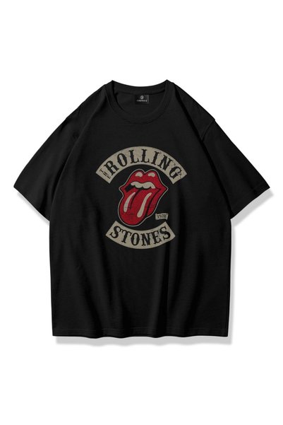 Unisex Rolling Stones 1978 Tshirt Black