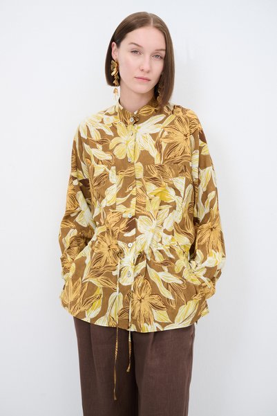 Patterned Linen Shirt