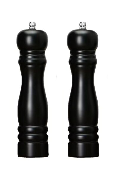 Мат црна мелница за сол и бибер, голема 21 Cm 2 парчиња