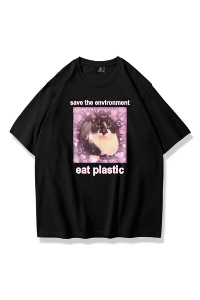 Unisex Save the Environment Tshirt Black