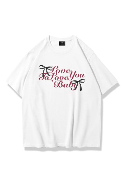 Unisex Love to Love You Baby Tshirt White