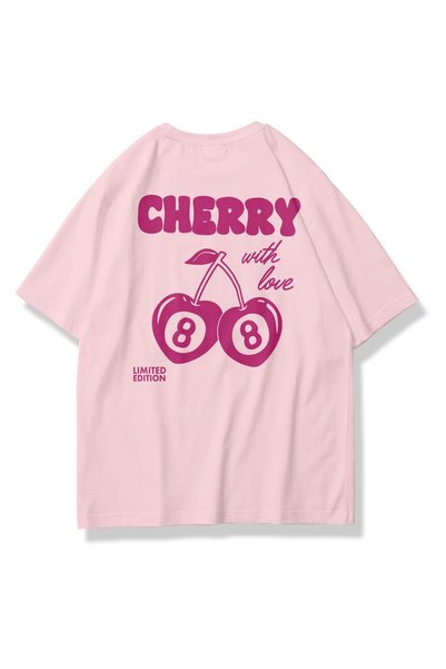Women's Cherry with Love Tshirt Pink