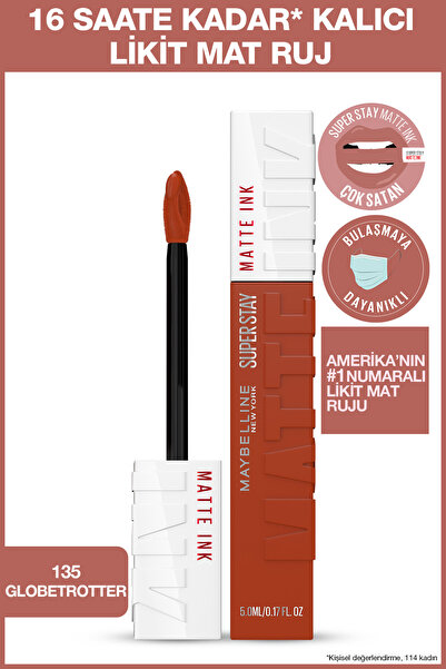 Super Stay Matte Ink City Edition течен мат кармин - 135 Globe-trotter