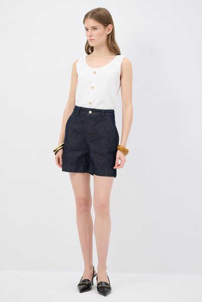 Denim Shorts with Pockets