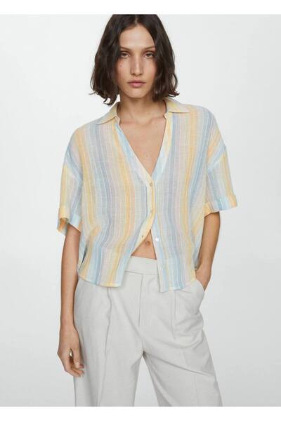 Striped semi-transparent shirt