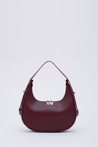 Claret Red Shk110 Special Adjustable Strap Zippered Hand, Arm and Shoulder Bag L:17 W:27 W:7 cm