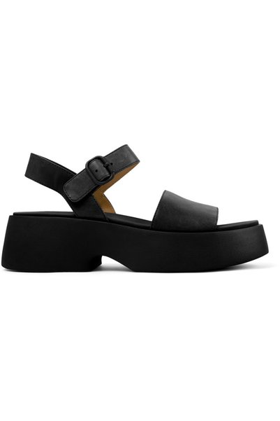 Tasha Women's Black Leather Sandals K 201659 -006