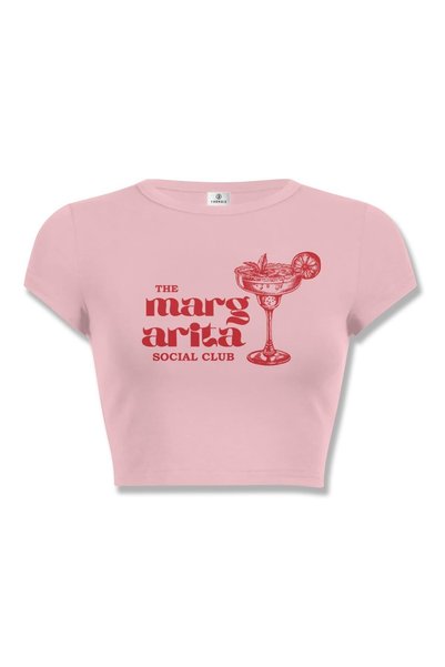 Women's Margarita Social Club Crop Pink