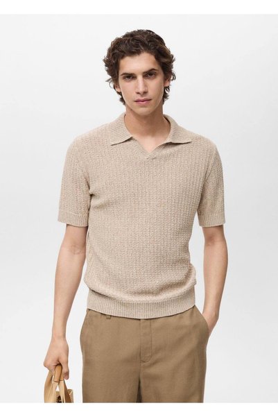 Cotton knit polo shirt