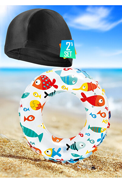 Intex 51 cm гума за пливање + платнена капа за пливање сет од 2 парчиња ( 3-6 години )
