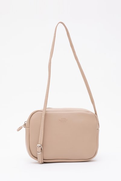 Mink U23 Faux Leather, Single Compartment, Zippered, Suede Inner Fabric, Adjustable Strap, Mini Urban Shoulder Bell