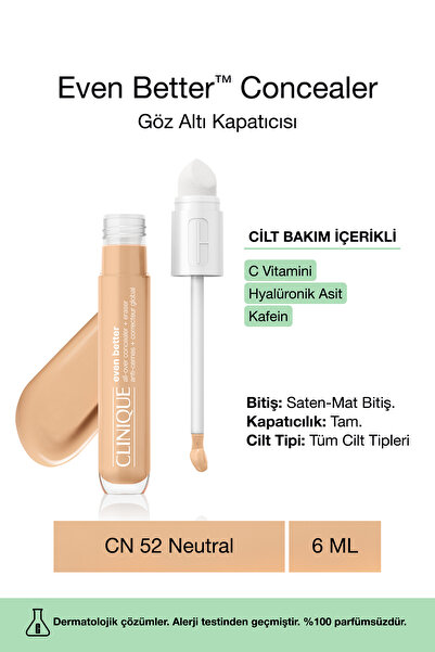 Коректор за под очи со состојки за нега на кожа - Even Better™ Concealer - Cn 52 Neutral - 6ml
