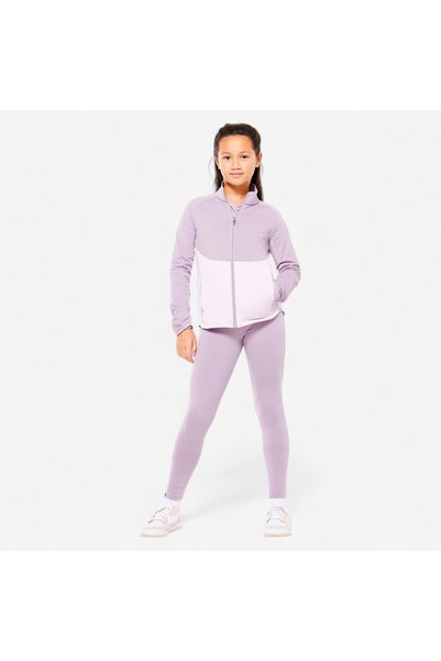 Domyos Kids Tracksuit Set - Dark Purple/Light Purple