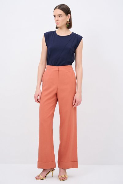 Viscose Trousers with Pockets