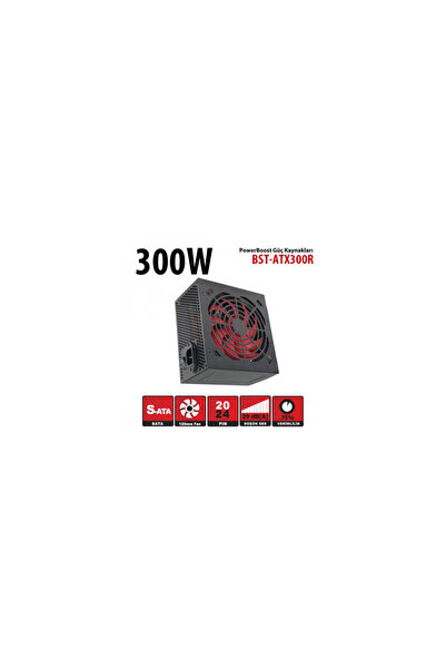 PowerBoost BST-ATX300R 300W, Sata, 12cm вентилатор, BOX PSU