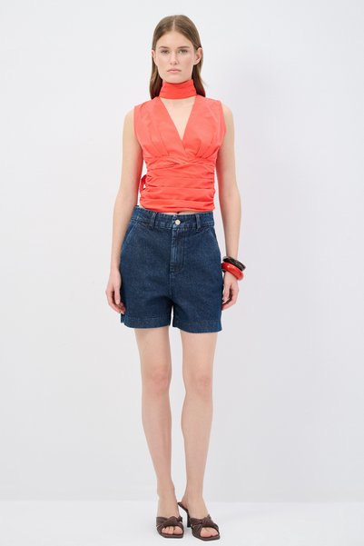 Denim Shorts with Pockets