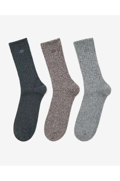 Non Terry Crew - 3-Pack Men's Socks Men's Green Socks S116025-300