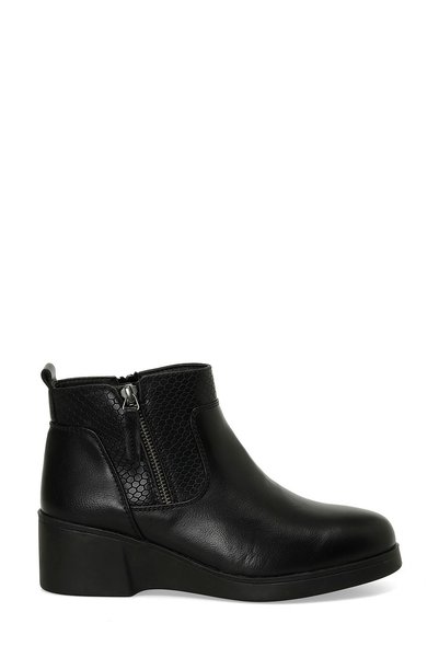 166609 .Z4Pr Women's Black Wedge Heel Boots