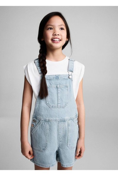 Denim shorts salopet