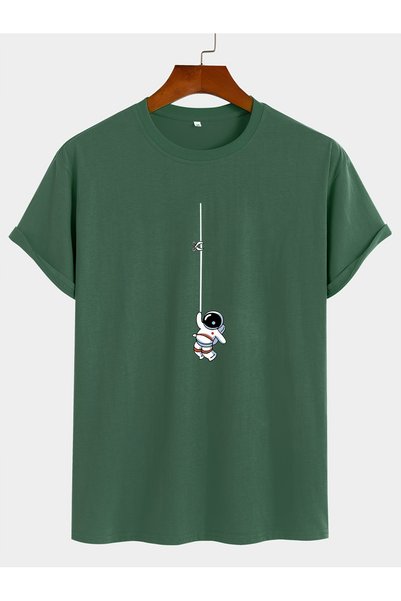 Unisex Mini Astronaut Design Printed Tshirt