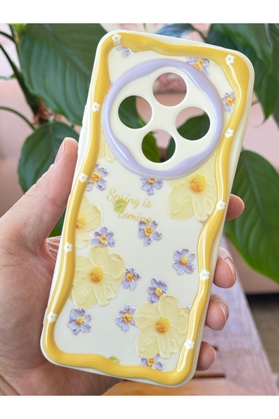 Redmi 14C Case Designed with Patterned Camera Protection Daisy Flower Colorful Silicone Cover