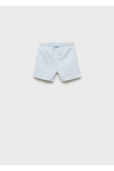 Waist tie detailed cotton shorts