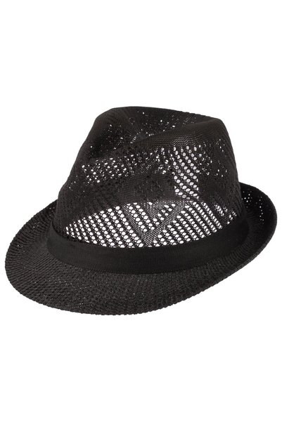 Men's Mercerized Trilby Hat T25750-04 Black