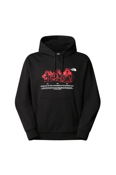 U Mnt Anniversary Relaxed Crew Hooded Sweatshirt Nf0A8Dn7Jk31 Black-L