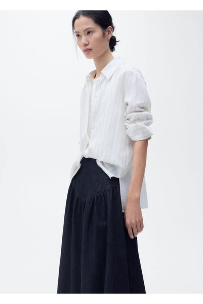 Flared Denim Skirt