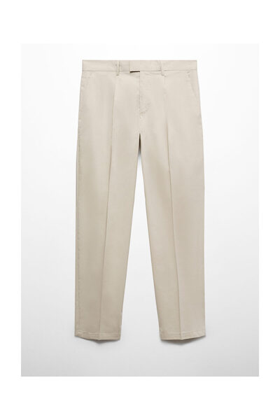 Beige Men's Trousers 77010571