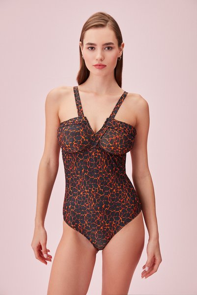 Agatha Detailed Strapless Mayokini