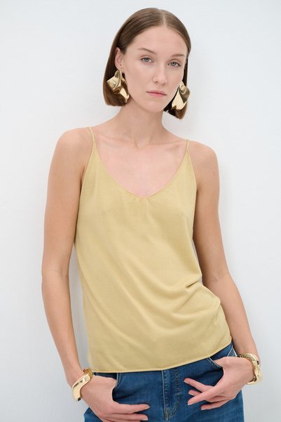 Knitwear Tank Top with Rope Straps