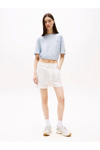 Ommy Jeans Women's Yale Blue Cotton‑Linen Shorts