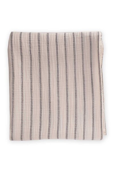 Natural Blanket 90X100Cm Smoked Double Striped