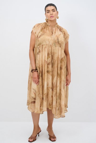 Chiffon Patterned Dress