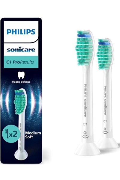 Sonicare ProResult заменска глава за четка за заби, средно мека, пакување од 2, бела, HX6012/87
