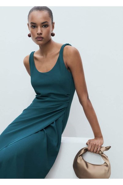 Gathered Midi Dress