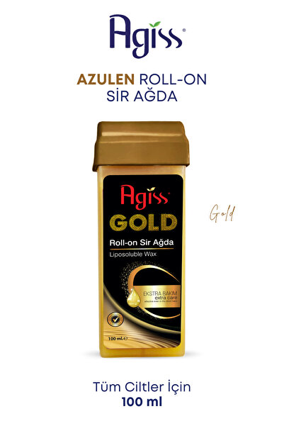 Roll On Gold восок за депилација со ленти за екстра нега 100 ml, специјална формула за сите типови кожа, 3 парчиња