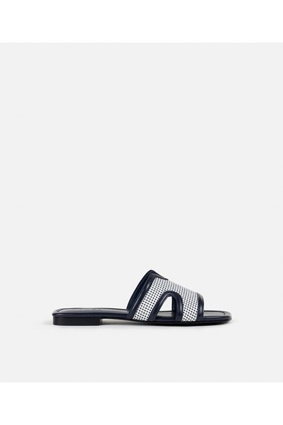 Contrast Piping Wide Band Slippers