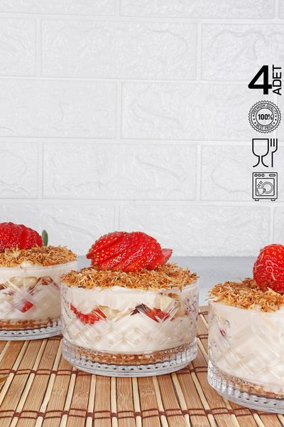 Agave Glass Bowl Set of 4 220 ml