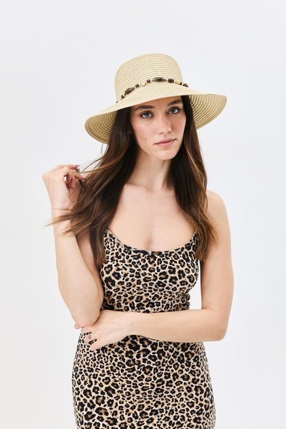 Straw Beach Hat Y25730-19 Beige