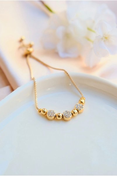 Women's Zircon Stone Gold Bracelet