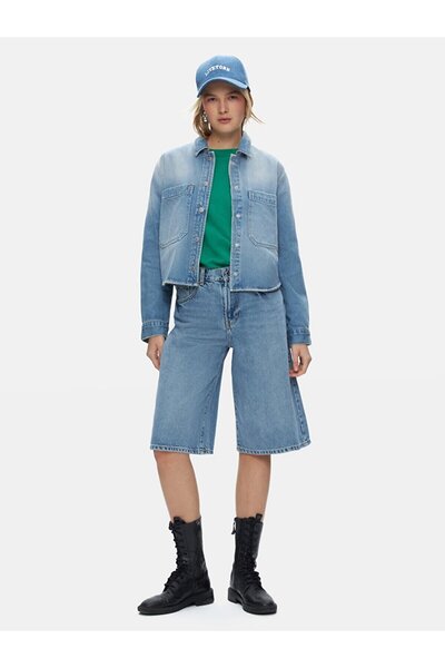 Peta Crop Jean Shirt