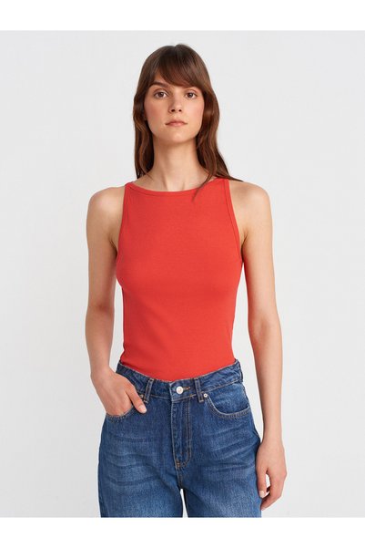 21048 Halter Neck Top-Red