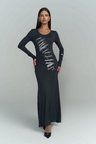 Ceria Smoked Long Dress