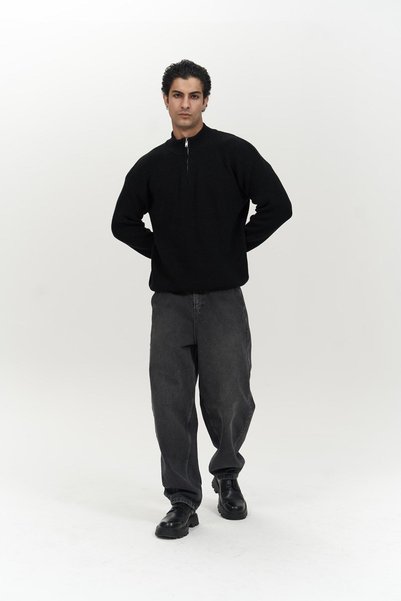 Mathis Black Turtleneck Men's Sweater